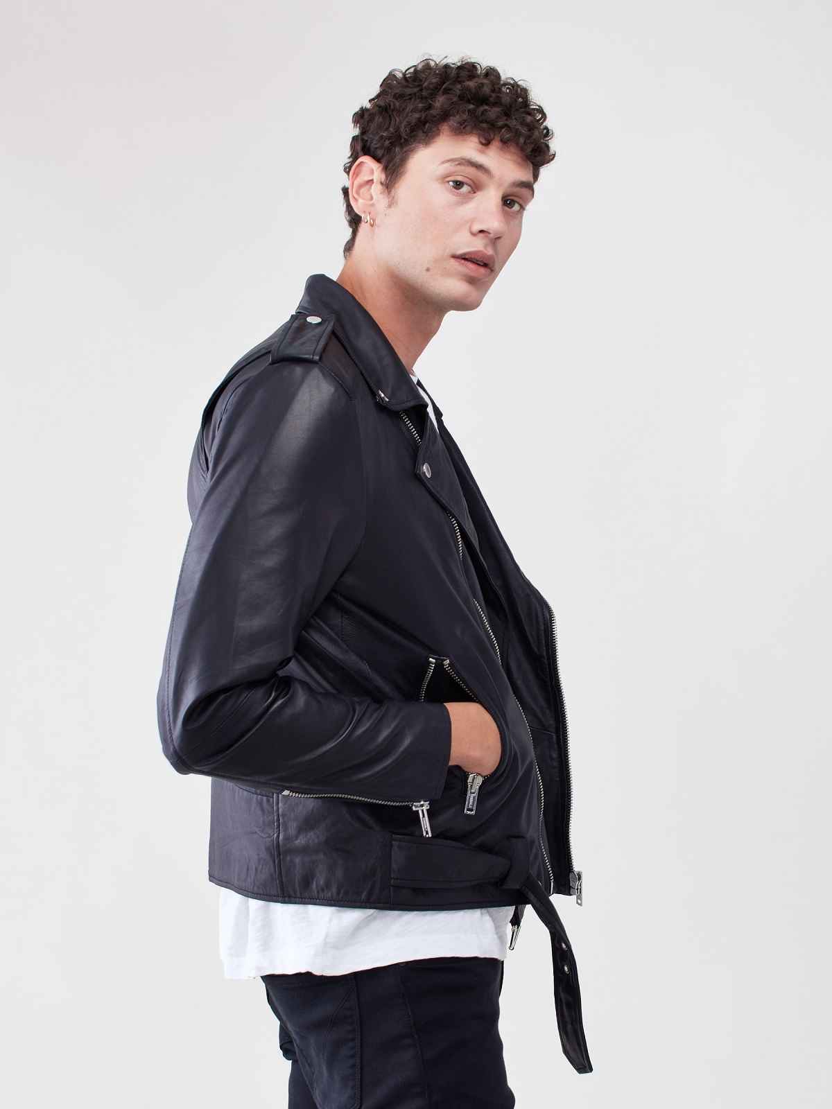 Men Black Biker Jacket – Frozva