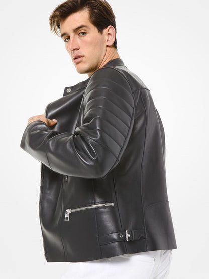 Mens Biker Black Leather Jacket – Frozva