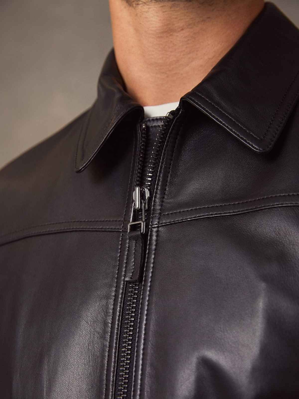 Vintage Men Black Leather Jacket – Frozva