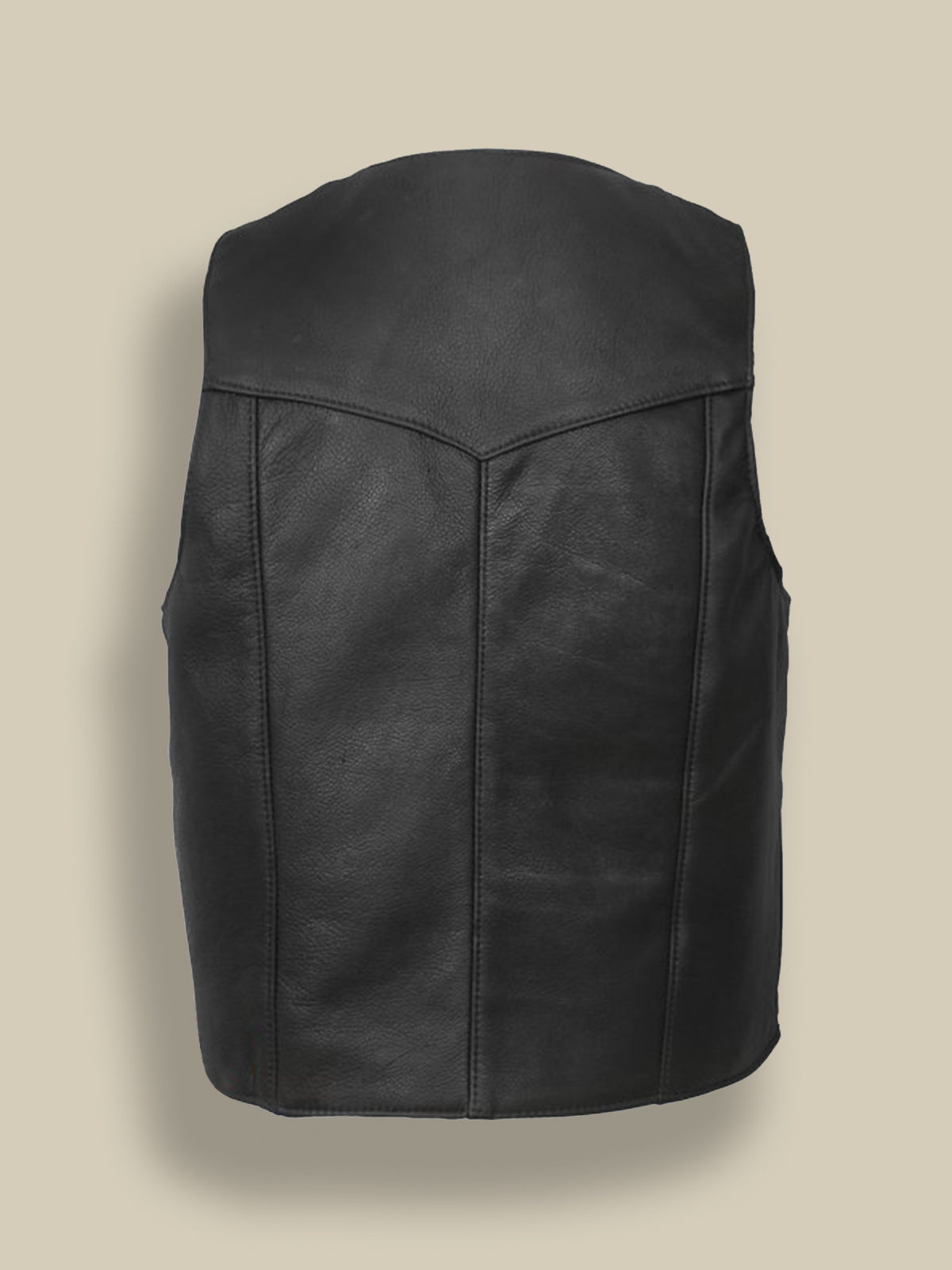 Mens Biker Premium Leather Vest - Frozva.com