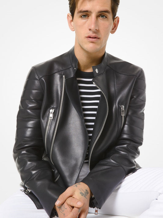 Mens Biker Black Leather Jacket – Frozva