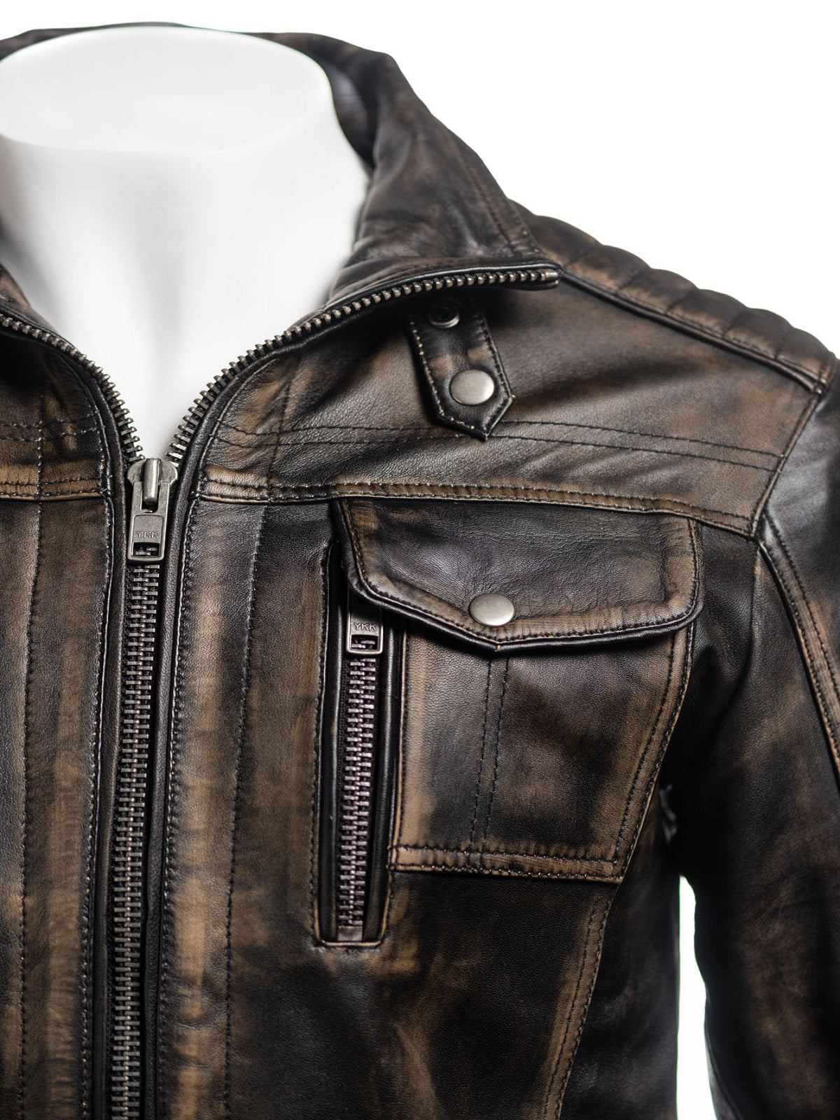 Men Vintage Biker Leather Jacket – Frozva