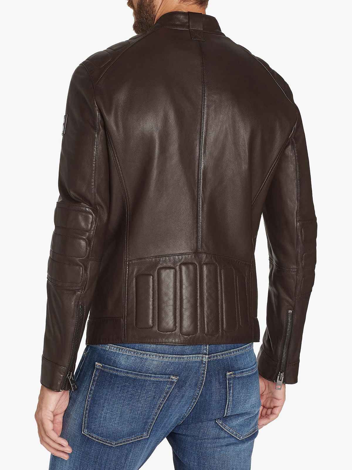 Men Stylish Vintage Brown Biker Jacket