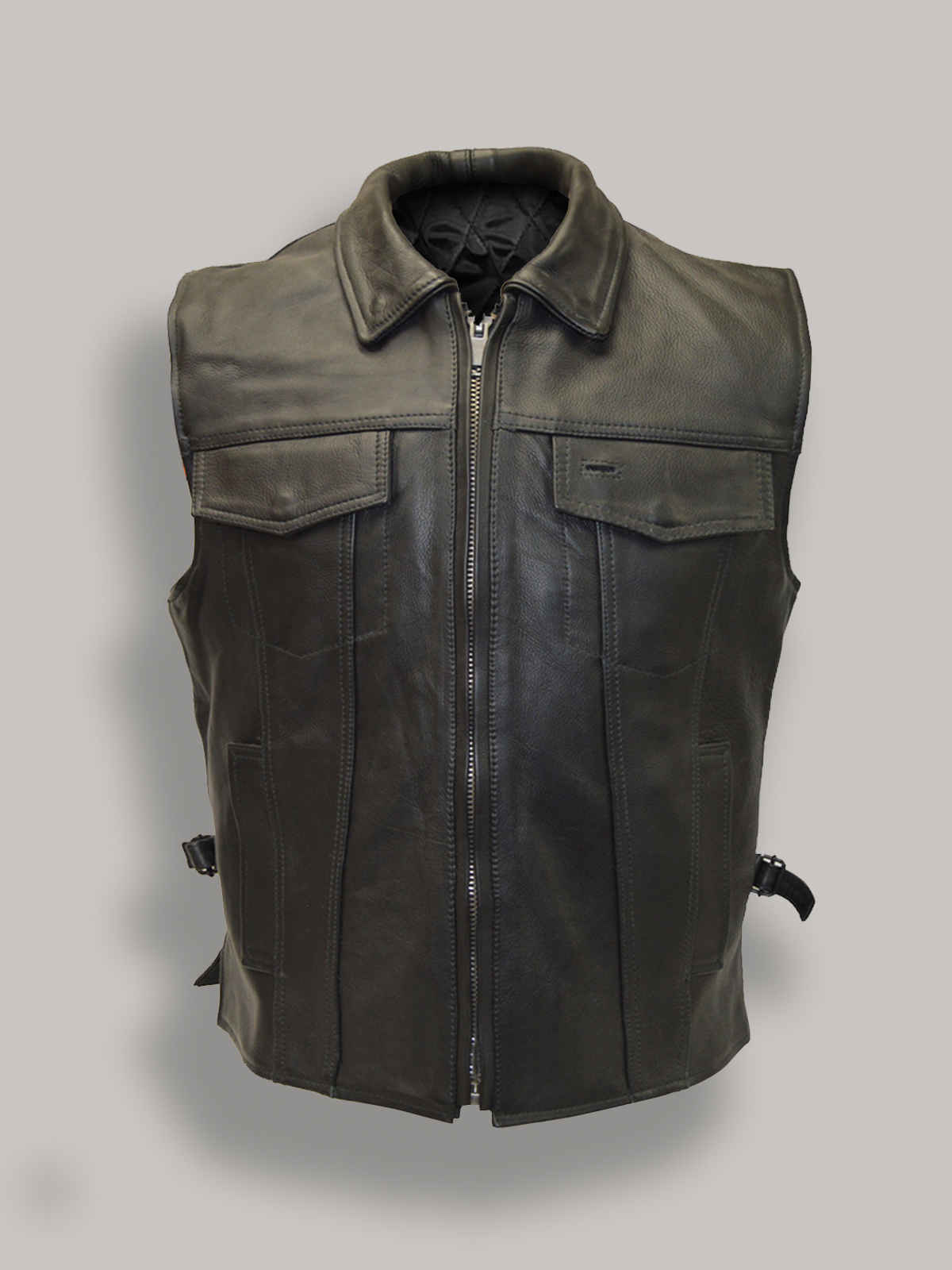 Men Fight Club Leather Vest - Frozva.com