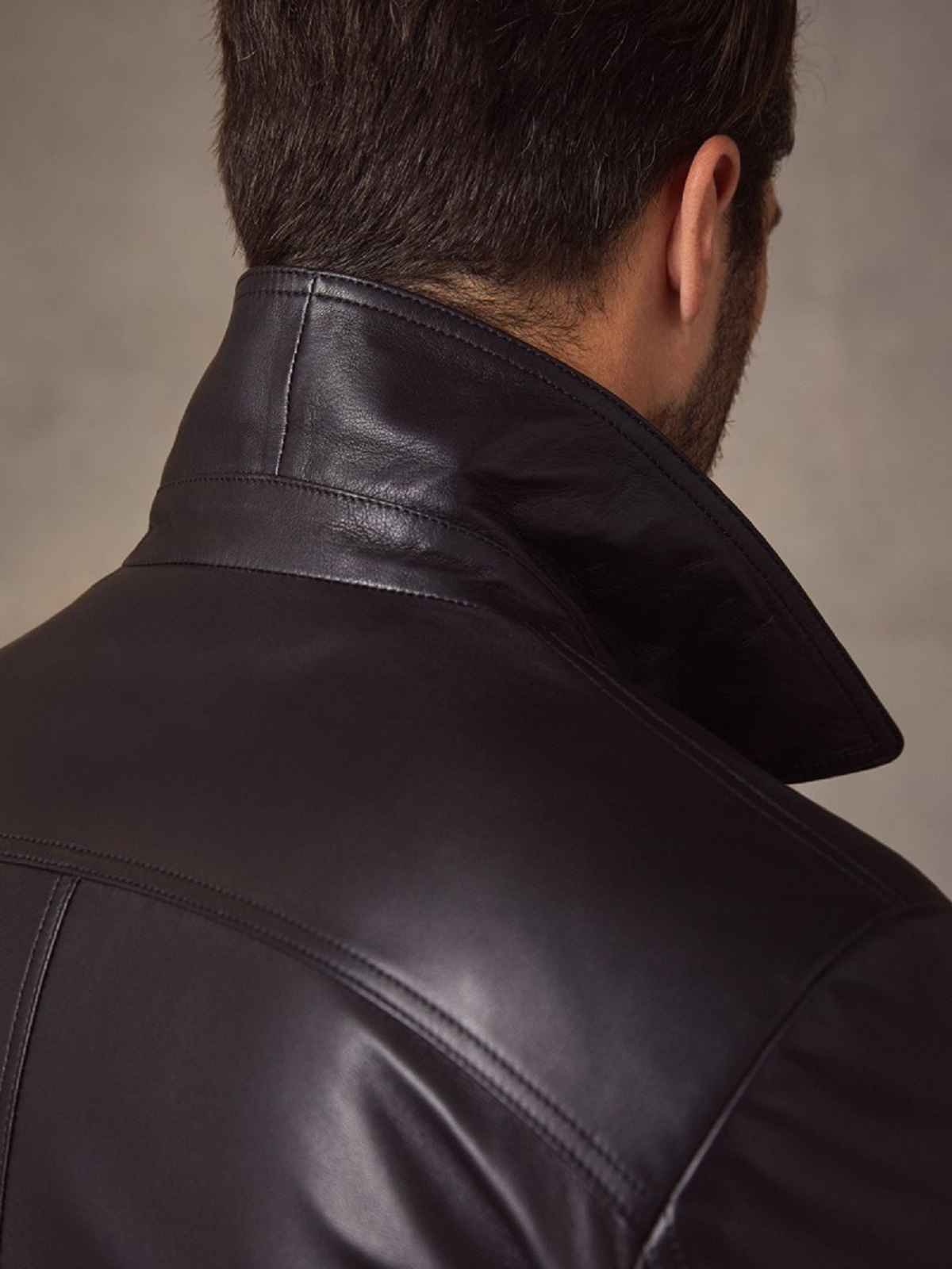 Vintage Men Black Leather Jacket – Frozva