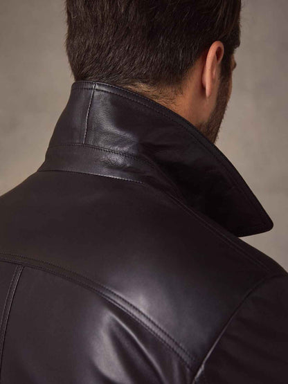 Vintage Men Black Leather Jacket – Frozva