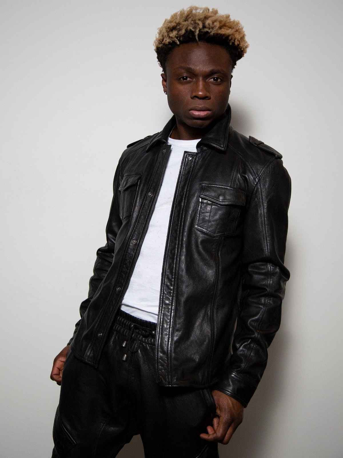 Black Men's Bike Dope Leather Jacket