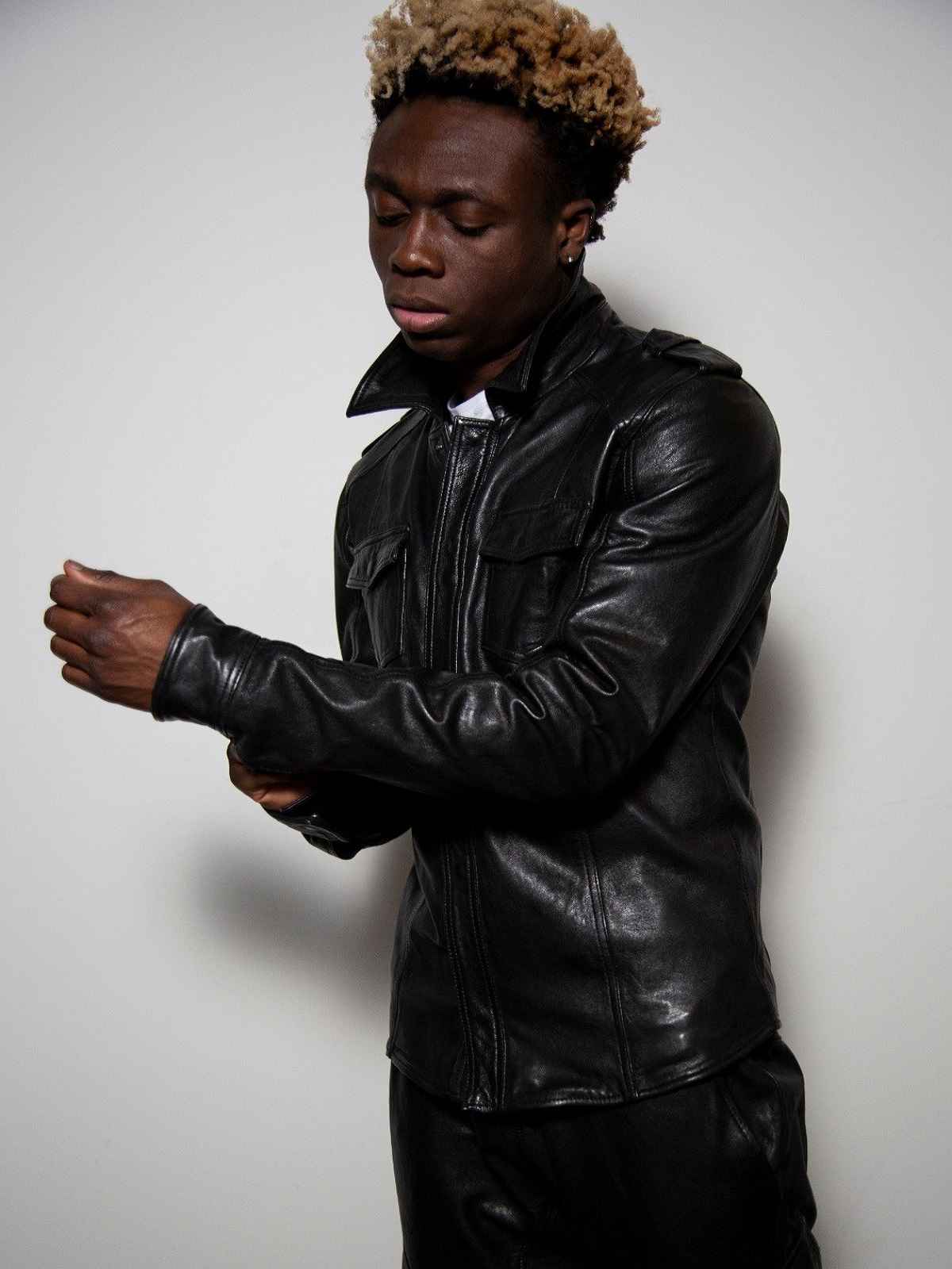 Black Men's Bike Dope Leather Jacket