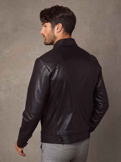 Vintage Men Black Leather Jacket – Frozva