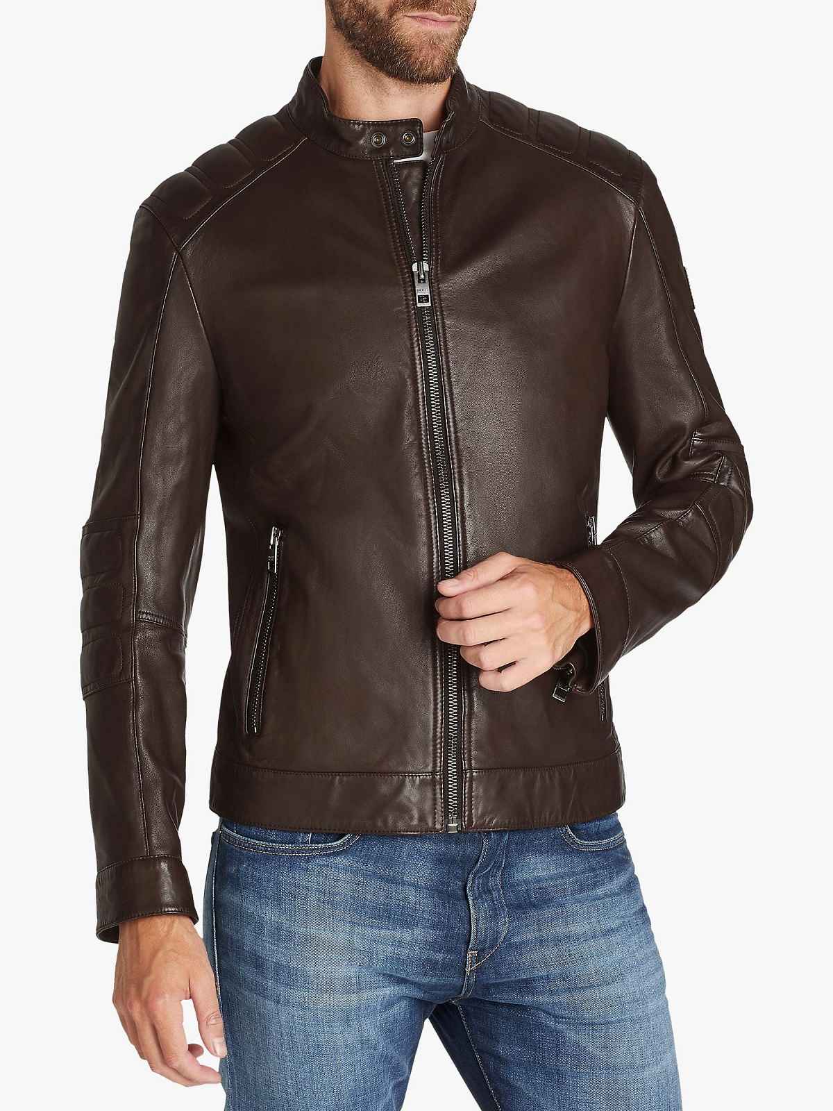 Men Stylish Vintage Brown Biker Jacket