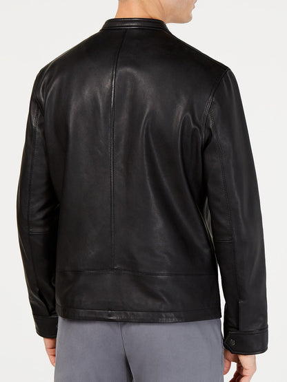 Stylish Real Leather Biker Jacket for Men