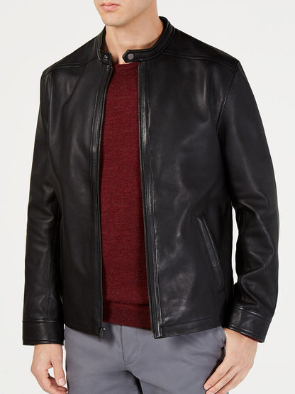 Stylish Real Leather Biker Jacket for Men