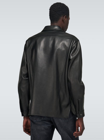 Mens Real Leather Black Jacket - Frozva