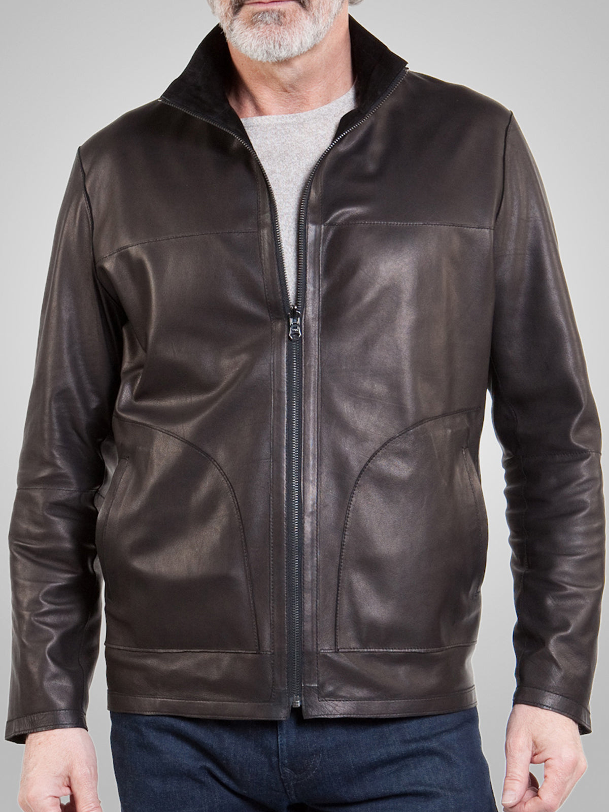 Mens Biker Real Leather Jacket - Frozva