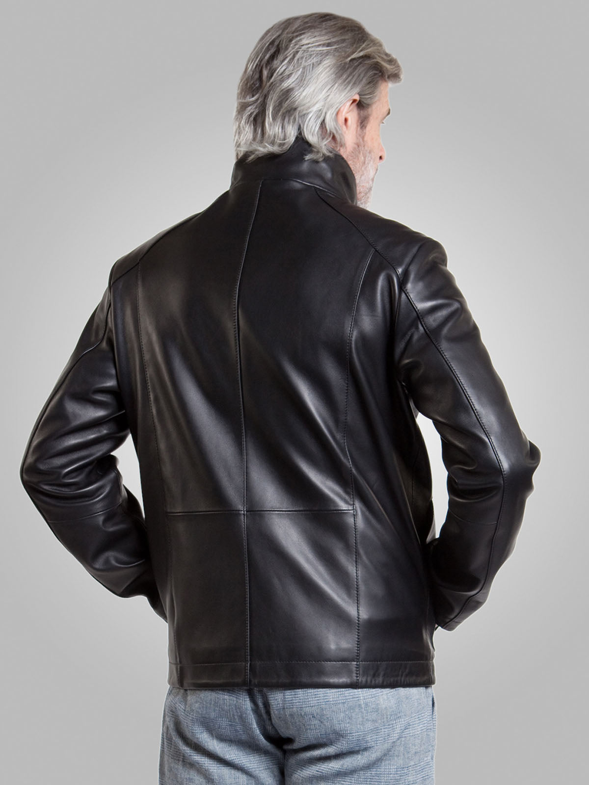 Real Leather Biker Jacket for Men