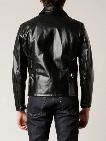 Biker Mens Black Real Leather Jacket