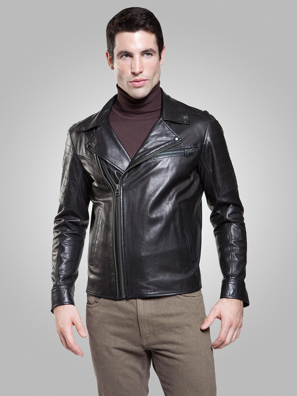 Mens Biker Stylish Black Jacket