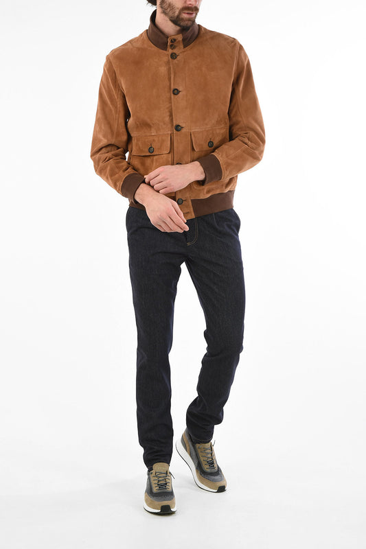 SUEDE JACKET WITH PATCH POCKETS – Frozva