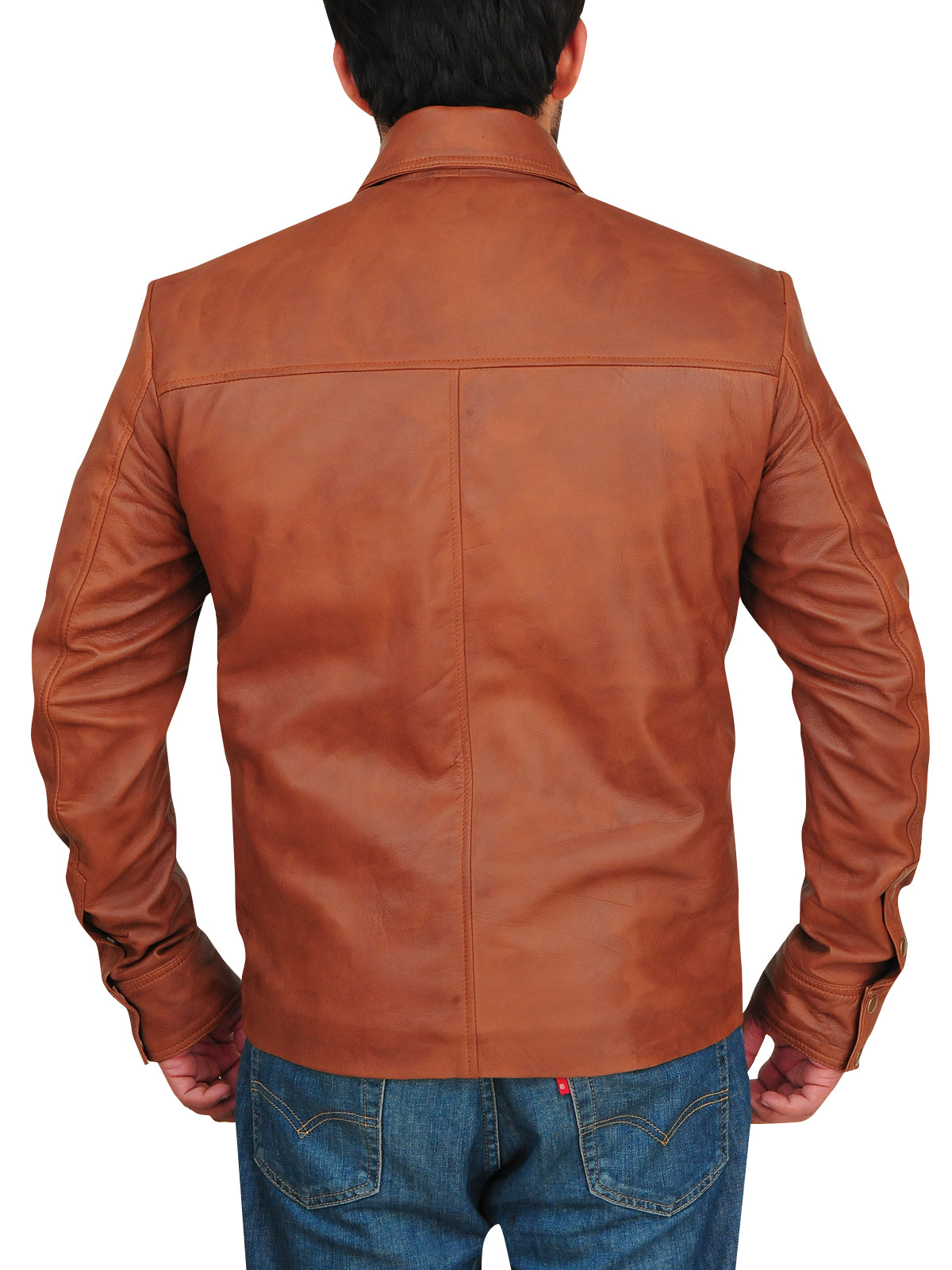 Vintage Brown Men Leather Jacket – Frozva