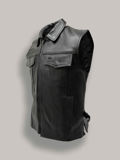 Men Fight Club Leather Vest - Frozva.com